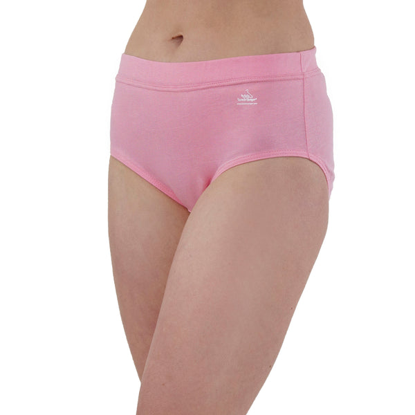 Limited Collection - Natural Waist Comfy Bum Knickers - Single Colour Triple Set - Pure Pink